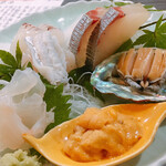 龍のかくれんぼ - 本日のお造り盛り合わせ