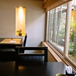 天然うなぎ しま村 - 客席　ガーデン席