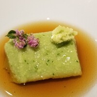 馳走 啐啄一十  - (01)だだちゃ茶(山形県産)の荒豆腐、真昆布&鰹出汁