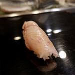 金寿司 - 鱸の塩締め