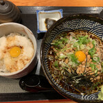 おぎ野 - 納豆ころ蕎麦とトロロ芋ご飯