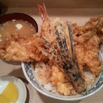 てんぷら石原 - よくばり天丼 1628円（みそ汁別）