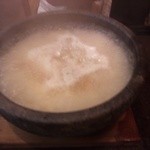 をうみ - 石焼雑炊セット（スープを注ぐと一気に沸騰します）