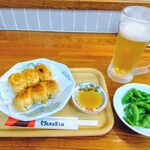 丸金餃子 - 生ビールセット！ビールが主食！