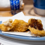 うを徳 - 2020.7 鳥羽アジフライ 淡路星鰈フライ いぶりがっこ入り自家製タルタルソース