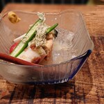 和の台所　ぼっちり - 冷やしおでん  480円
ちくわ、細く切ったお野菜が各ひとつ