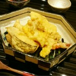 蓬左茶寮 - =天ぷら(車えび・唐きび・松茸)=