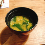 Sushi Teppanyaki Hiiragi - 最後にサービスの味噌汁