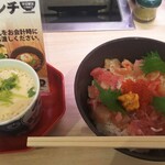 Muten Kura Zushi - 旬の海鮮丼＋茶碗蒸し