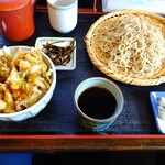 Kanouya - 【2020.7.19(日)】Ａランチ(生粉打ち十割そば800円＋かき揚げ丼100円)900円