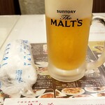 上海台所 - モルツ生ビール：240円