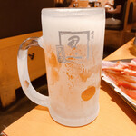 Taishuu Sumibiyaki Niku Jingisukan Horumon Sakaba Fuudo - 生ビール　ランチタイムの最初の一杯は199円