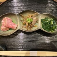 焼肉割烹 YP流 宗右衛門町本店 - ①前菜三種