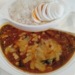 カレーハウス チリチリ - ミックスカレーご飯ルー大盛り+ゆで卵1,750 円