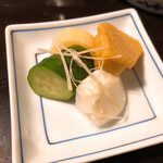 鳥田中 - お新香の盛り合わせ