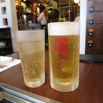 平和園 - 生ビール 460円＆ジンジャーエール 180円(2020年7月)