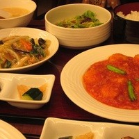 中国料理 青冥 大丸梅田店 - エビチリセット。1470円美味しいです＼(●^▽^●)/