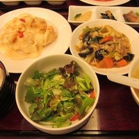 中国料理 青冥 大丸梅田店 - エビマヨセット 1470円美味しいです(=^･ｪ-^=)-☆