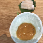 厨翠山   - ホタテとムース醤油