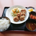 とうえい温泉 華の舞 - 東栄チキン竜田揚げ定食(1,150円)