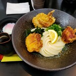 極楽うどん TKU - 鶏天ぶっかけ(大)