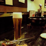 Sumibiyakiniku Noburu - ビールもクリーミーで美味しかった