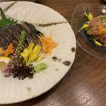 三彩 - 炙りサバ・海鮮ゴマたれユッケ