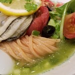麺屋 六感堂 - 冷製 野菜ジュードル（生牡蠣添え）＋生牡蠣増し増し＋ローストトマト増し