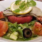 麺屋 六感堂 - 冷製 野菜ジュードル（生牡蠣添え）＋生牡蠣増し増し＋ローストトマト増し