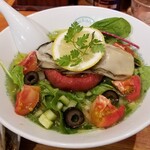 麺屋 六感堂 - 冷製 野菜ジュードル（生牡蠣添え）＋生牡蠣増し増し＋ローストトマト増し