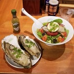麺屋 六感堂 - 冷製 野菜ジュードル（生牡蠣添え）＋生牡蠣増し増し＋ローストトマト増し