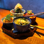 酒と炭焼 おかげさん - 御惣菜四点盛り