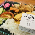 よね蔵 - 鶏唐揚げ＆肉野菜炒め弁当500円