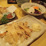 ちろり - エイヒレ（５５０円）とお新香（４８０円）