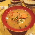 ちろり - ぼたんえび頭の御汁