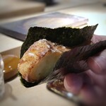 菊鮨 - 主人はビールをお代わりしていましたが、私は「梅酒のソーダ割り」を。