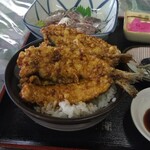金沢食堂 - イワシ天丼