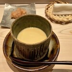 たかおか - 木更津江戸前の蛤の茶碗蒸し　具が入ってないのですが、そこに蛤がちゃんと居るんですよ(ﾟωﾟ)