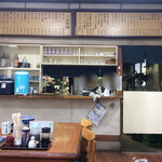Shimodewa Uchiyamaya - 店内一部  厨房方向