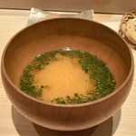 たかおか - 具のないお味噌汁ですが、これがまた美味しかったんです♪