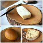 MAISON LAFITE - ◆自家製ふわふわバター、糸島の海藻塩、オリーブオイル(熊本県天草産)・・このバターは定番ですが美味しくて、何度も追加してしまいました。