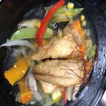 Oyasaikenkyuujo - 魚の野菜餡かけ。魚の種類は仕入れにより異なります。