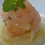 RESTAURANT DAZZLE - 牡丹海老と白桃のカッペリーニ