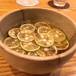 蕎や 月心 - 冷やかけ  すだち蕎麦：ミニサイズ