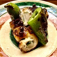 木山 - 鰻の八幡巻き〜なかには牛蒡と木の芽を巻き込んでいる。