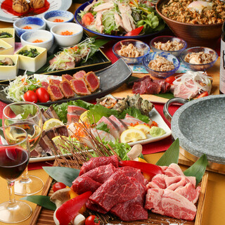 Exquisite meat grilled on the famous stone ◎ 2-hour all-you-can-drink banquet plan