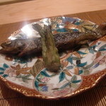 恵比寿　くろいわ - 甘く煮付けられて素晴らしく美味しい。山菜は揚げ物の時と同じくご主人の故郷からの物らしいです。