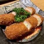 Miyazakijidori Sumibiyaki Kuruma - 鶏とチーズの大葉巻き