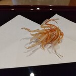 天ぷら たけうち - 車エビの頭～車エビ撮り忘れたけど、衣変わったね～