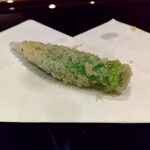 天ぷら たけうち - 糸島の朝採れオクラ
